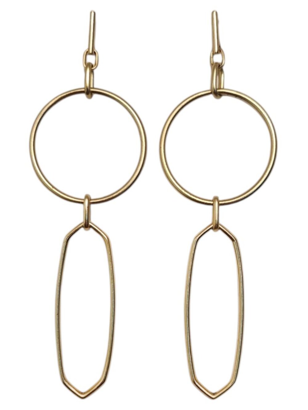 Kendra Scot Pale Gold Tone Hollow Geometric Drop Earrings